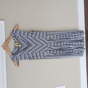 Green Dragon Black and White Striped dress